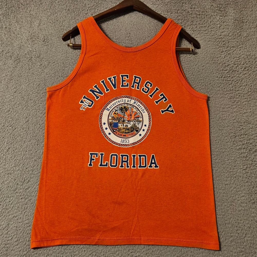 Vintage University of Florida Gators Tank‎ Top Orange Men's Size Large 42 - 44
